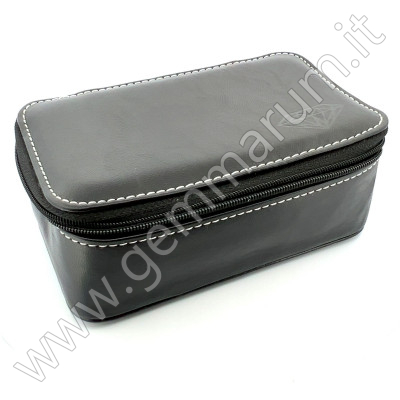 Leather Box for gemstones 18x9x6 cm