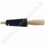 Conical black bristle brush